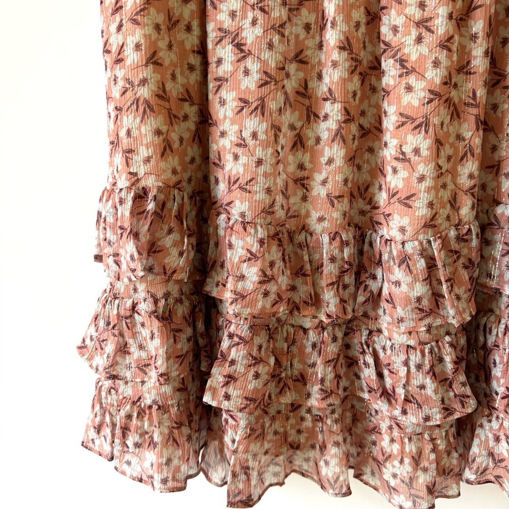 REBECCA TAYLOR Lucia V Neck Short Sleeve Silk Dress - Picture 6 of 11